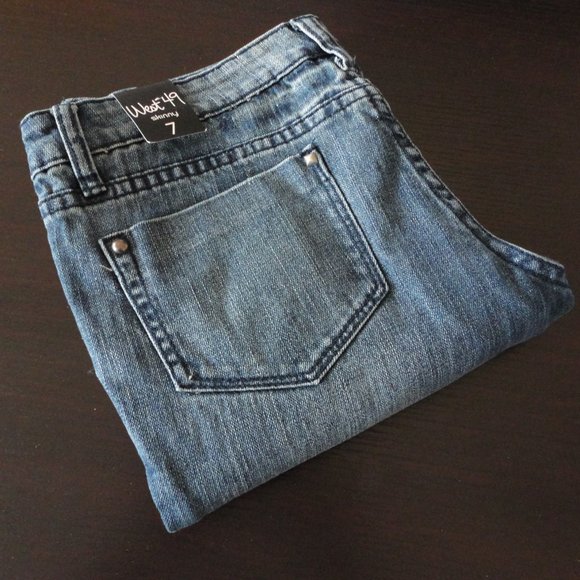 West 49 medium wash denim skinny jeans pants Sz 7 - Picture 8 of 8